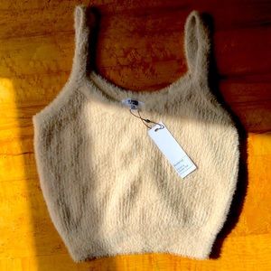 Bb Dakota Steve Madden fuzzy frost and found top